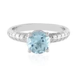 Himmelblauer Topas-Silberring