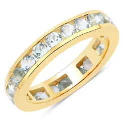 Himmelblauer Topas-Silberring