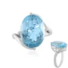 Himmelblauer Topas-Silberring