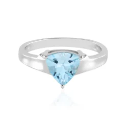 Himmelblauer Topas-Silberring