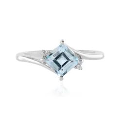 Himmelblauer Topas-Silberring