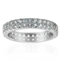 Himmelblauer Topas-Silberring