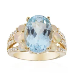 Himmelblauer Topas-Silberring