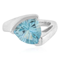 Himmelblauer Topas-Silberring