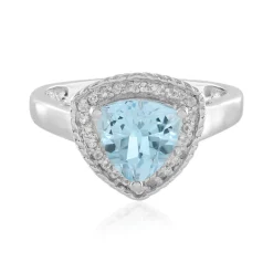 Himmelblauer Topas-Silberring