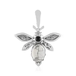 Howlith-Silberanhänger (Desert Chic)