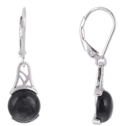 Hypersthen-Silberohrringe