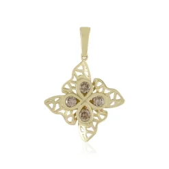 I2 Champagner-Brillant-Goldanhänger (Ornaments by de Melo)