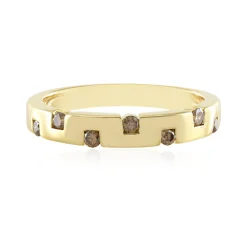 I3 Champagner-Brillant-Silberring