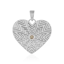 I3 Champagner-Brillant-Silberanhänger