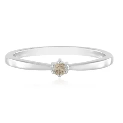 I3 Champagner-Brillant-Silberring