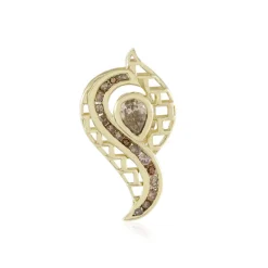 I2 Champagner-Diamant-Goldanhänger (Ornaments by de Melo)