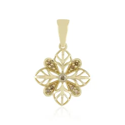 I2 Champagner-Diamant-Goldanhänger (Ornaments by de Melo)