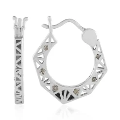 I2 Champagner-Diamant-Goldohrringe (Ornaments by de Melo)