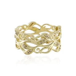 I2 Champagner-Diamant-Goldring (de Melo)