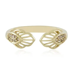 I2 Champagner-Diamant-Goldring (Ornaments by de Melo)