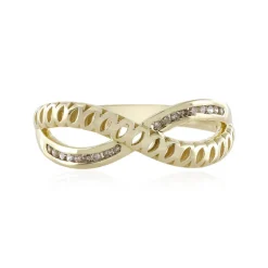 I2 Champagner-Diamant-Goldring (Ornaments by de Melo)