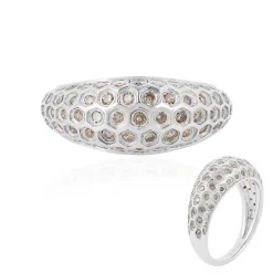 I2 Champagner-Diamant-Silberring (de Melo)