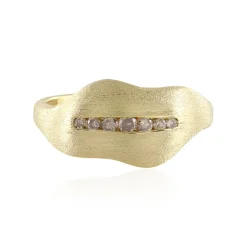 I2 Champagner-Diamant-Silberring