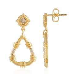 I3 (H) Diamant-Messingohrringe (Juwelo Style)