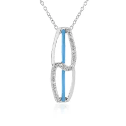 I3 (J) Diamant-Silberhalskette