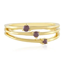 I2 Purpur-Brillant-Silberring