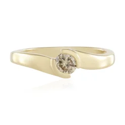 I2 Schokoladen-Brillant-Goldring