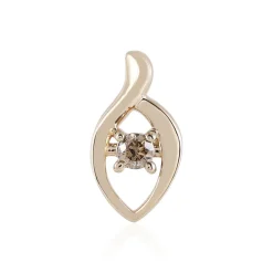 I1 Schokoladen-Brillant-Goldanhänger