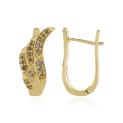 I2 Schokoladen-Brillant-Silberohrringe