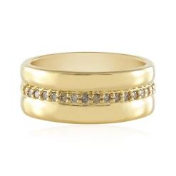 I2 Schokoladen-Brillant-Silberring