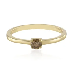 I2 Schokoladen-Brillant-Silberring