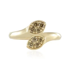 I2 Schokoladen-Brillant-Silberring