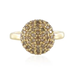 I2 Schokoladen-Brillant-Silberring