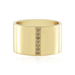 I2 Schokoladen-Brillant-Silberring