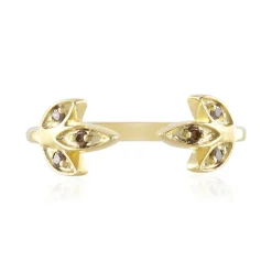 I3 Schokoladen-Brillant-Silberring