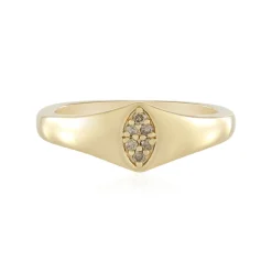 I2 Schokoladen-Brillant-Silberring