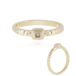 I2 Schokoladen-Diamant-Silberring