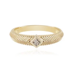 I2 Schokoladen-Diamant-Silberring