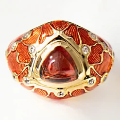 Indischer Granat-Silberring (Adela Silber)