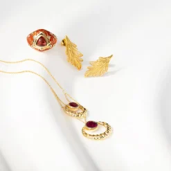 Indischer Granat-Silberring (Adela Silber)