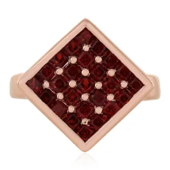 Indischer Granat-Silberring