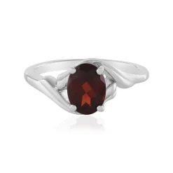 Indischer Granat-Silberring