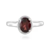 Indischer Granat-Silberring