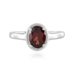 Indischer Granat-Silberring