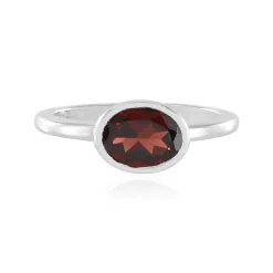 Indischer Granat-Silberring