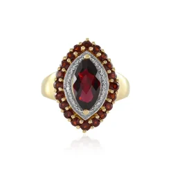 Indischer Granat-Silberring