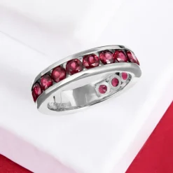 Indischer Granat-Silberring