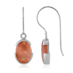 Java-Feder-Achat-Silberohrringe (Bali Barong)