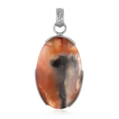 Java-Feder-Karneol-Silberanhänger (Bali Barong)