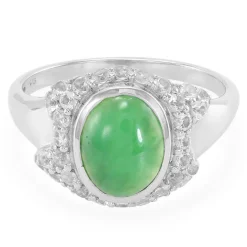 Kaiserlicher Chrysopras-Silberring